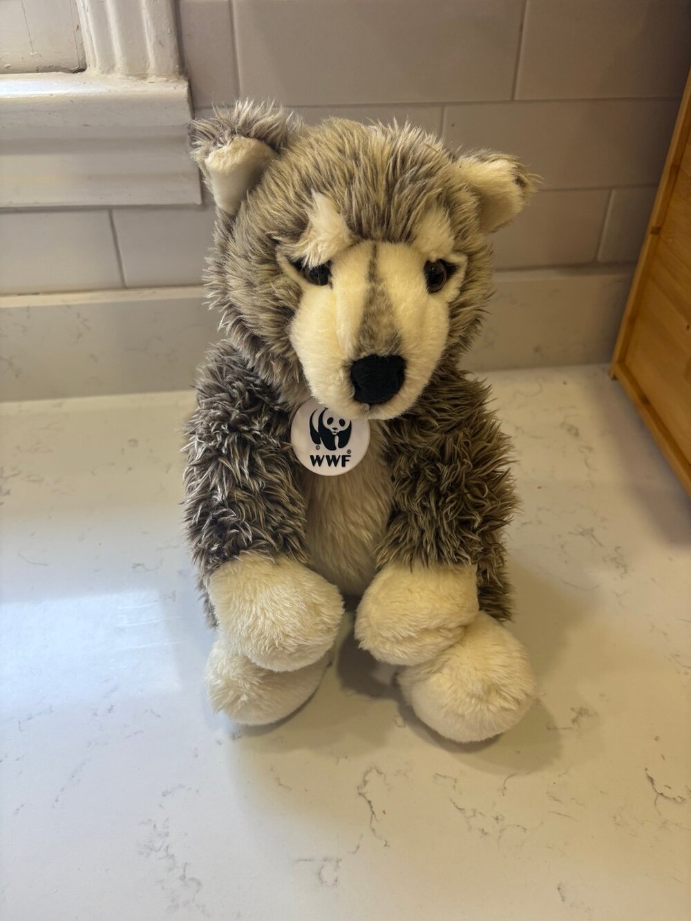 Build-A-Bear Workshop WWF Gray Wolf Plush 15" 2010 Collectibear Retired